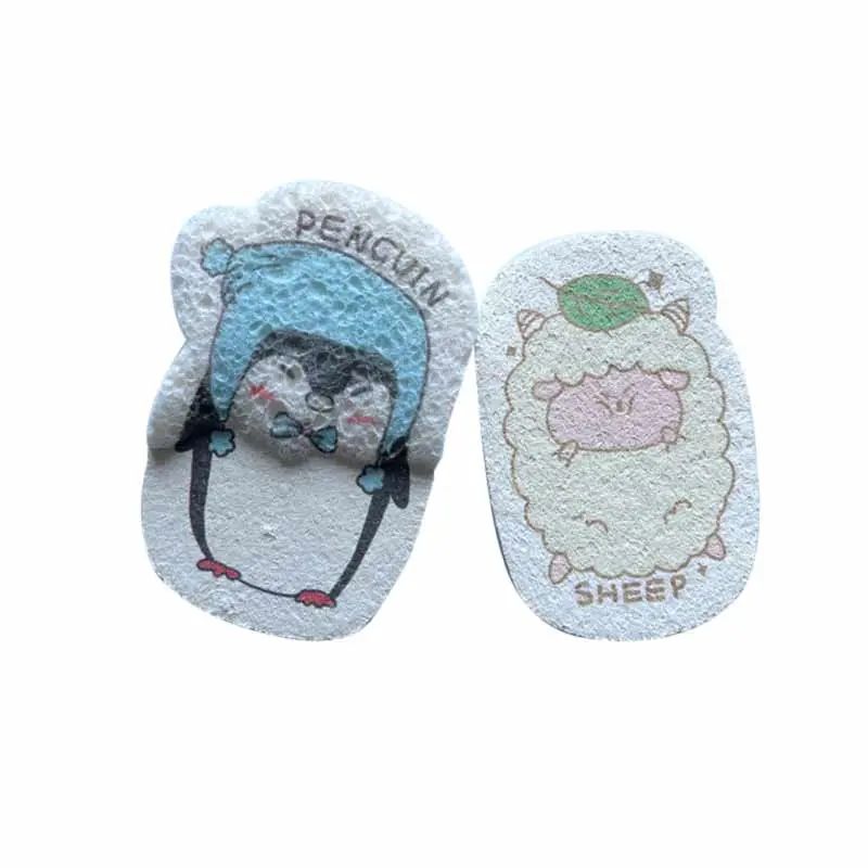 可爱的卡通企鹅羊驼压缩纤维素海绵