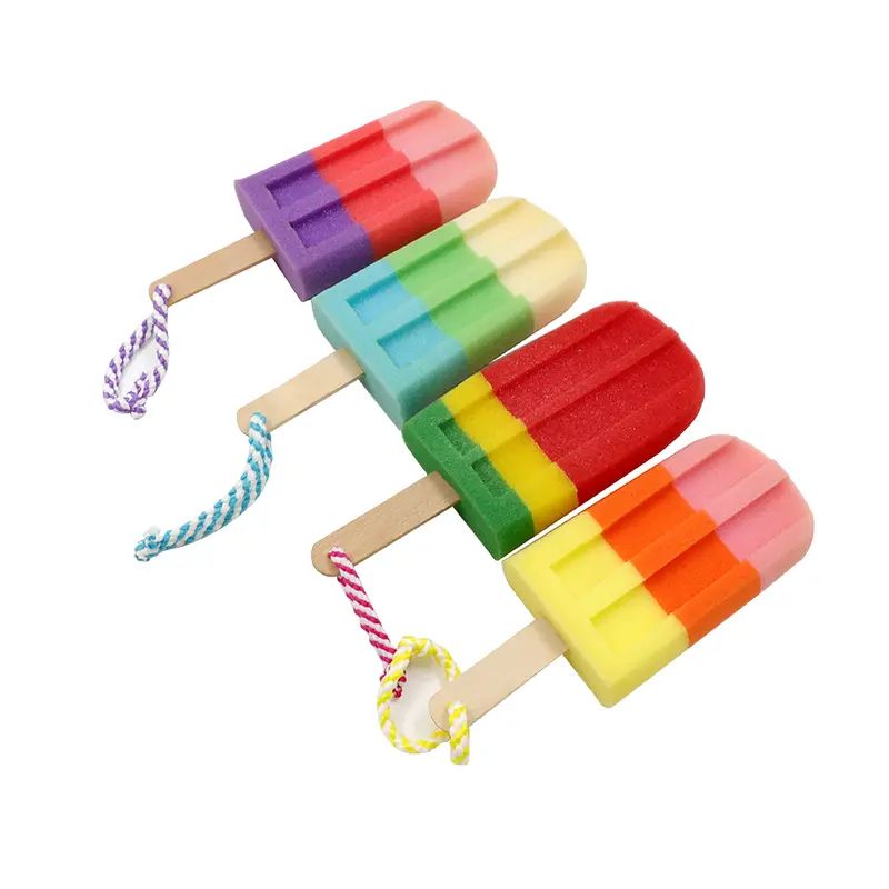 婴儿沐浴海绵冰淇淋可爱沐浴海绵身体磨砂膏