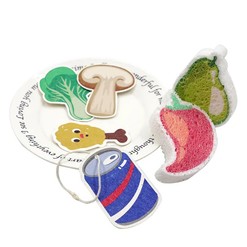 压缩洗碗清洁海绵 厨房用植物纤维素海绵