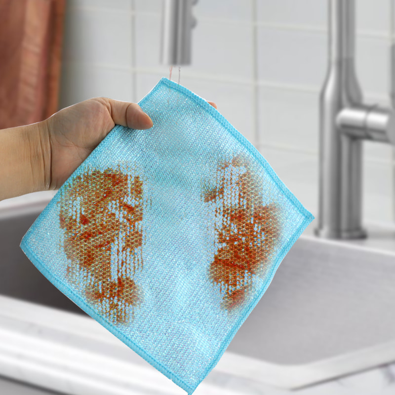 干湿银纤维布彩色丝竹纤维擦洗布